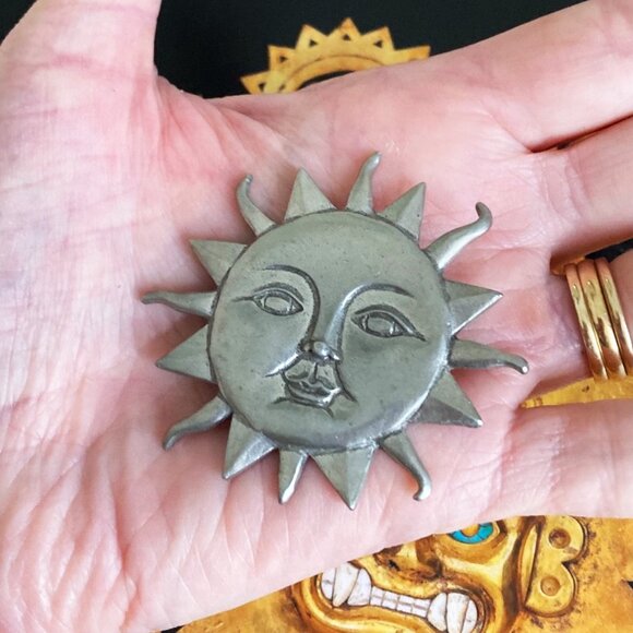 Radiant vintage brooch signed Seagull Pewter - Picture 2 of 4